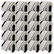 ExtraPrint 20 x Rolls Compatible with Brother DK-22251 Continuous Label Sticker for Brother DK22251 QL-800 QL-810W QL-820NWB [62mm x 15.24m, Black & Red Text on White]