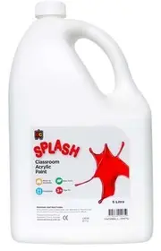EC SPLASH CLASSROOM ACRYLIC PAINT 5L Snowball (White)