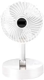 Stand Fan, 6 Inch Folding Portable Telescopic Floor/USB With Rechargeable Battery,3 Speeds Super Quiet Adjustable Height(Green)