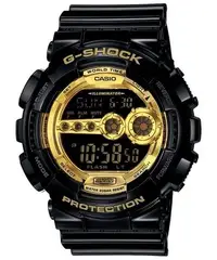 在飛比找Yahoo!奇摩拍賣優惠-經緯度鐘錶CASIO G-SHOCK 強悍亮眼 黑金款超亮L
