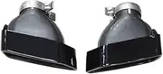 1 Pair 304 Stainless Steel Exhaust Tips Muffler Tips Compatible For BMW 5 Series F10 F11 535i GT550i Car Rear Tail Tips Nozzle Tailpipe(Black)