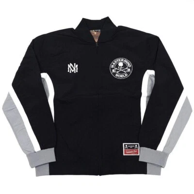 Mitchell & Ness x Mastermind World Men’s Black Nylon Warm-up Jacket 2024 NEW