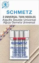 Twin Machine Needle, Size 1.6/70 (1), 2.0/80 (1), 3.0/90 (1)