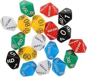 KOMBIUDA 24pcs Multi Sided Place Value Dice Game Props Fun and Interesting Dice for Family Gatherings Comfortable Touch with Corners Material for Play