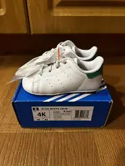 NEW Adidas Original Toddlers Size 4K White Green Stan Smith Crib Sneakers B24101