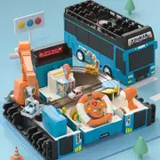 Bus Toy with Sound Light for Kids，Simulation Steering Wheel, Musical Bus Toy for Toddler,Educational Gift for 3-5 Boys and Girls