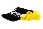 Old School 7 Piece DnD RPG Dice Set: Nebula - Yellow