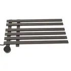 (Grey UK Plug 230V)Heated Towel Rack Wall Mounted Electric Towel Warmer Rack