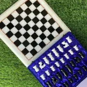 12'' Marble Chess Board with figures Handmade Collectible Marble Chess Set