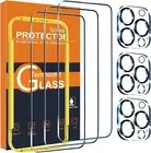iPhone 15 Pro Max 3 Pack 9H Hardness Tempered Glass Screen Protector Film Cover