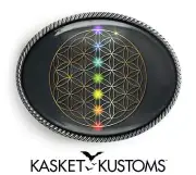 Chakra Sacred Geometry Belt Buckle - Handmade Accessory Gift - 794