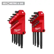 Milwaukee 48-22-2187 SAE/Metric 22 Piece Hex Key Ball End L-Key Set