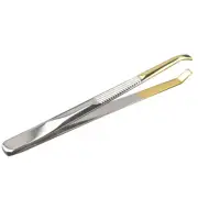 Stainless Steel Eyebrow Tweezers Eyelash Eyelashes Extension Clip