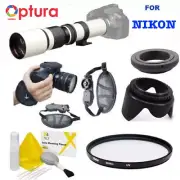 VIVITAR WHITE PRO LINE TELEPHOTO ZOOM LENS FOR NIKON D3100 D3200 D3300 D5000