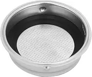 Lwuey 51mm Coffee Filter Replacement, Double Cup Coffees Stainless Steel Pressurized Porous Filters Basket Dual Head Cafe Leveler Adjustable Depth Professional Espresso Hand Tampers Machine(Single)