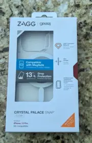Gear4 ZAGG Crystal Palace Snap Case Clear Drop Protection MagSafe iPhone 13 Pro