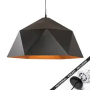 Snap Lighting Jasper Black Geometric Downlight to Pendant Light Conversion Kit