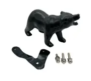 Matte Black Growling Bear Hood Ornament For Peterbilt Kenworth Freightliner