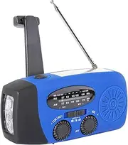 GUYOS Emergency Radio Hand Crank Solar Weather Radio AM/FM/NOAA Emergency Weather Radio Rechargeable Portable with Solar Charging & Hand Crank & Battery Operated LED Flashlight Cell