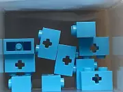 LEGO Parts - Medium Azure Technic Brick 1 x 2 w Axle Hole - No 32064 - QTY 10