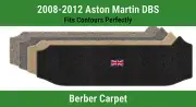 Lloyd Berber Small Trunk Carpet Mat for '08-12 Aston Martin DBS w/British Flag (for: Aston Martin)