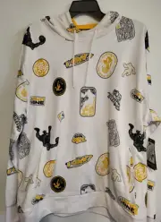Mens 2XL And1 Fadeaway Pullover Hoodie Size XXL New White And 1 Basketball