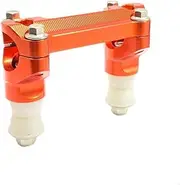 Motorcycle Triple Clamp Steering Stem and Clamp Riser Adapter For SX-F EXC EXCF 125 150 200 250 300 400 450 500 525 KEWS HJ250H (Color : Card Holder Orange)