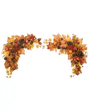 National Tree Company 30 Harvest Maple Leaves Corner Swags