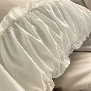 韓國蕾絲純色水洗棉公主風格雙人床包四件組床單枕套床罩被套寢具套裝