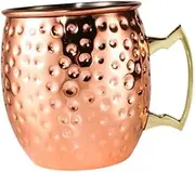 STARTIST Moscow Mule Mug Hammered Cup Versatile Portable with Handle Sturdy Decor Copper Mug Stainless Steel for Restaurant Home Gifts