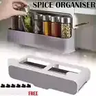 Kitchen Spice Organizer Self-adhesive Storage Rack Under-Shelf Punch-Free Easy