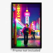 Pixel Art Poster - Vibrant Canton (8 Bit Psychedelic Trippy Video Game Print)