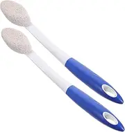 2pcs Stone Foot Exfoliator Tool With Long Handle Foot Scrubber Foot Pumice Stone Foot File Callus Remover For Women Men Dead Skin Callus Removal