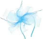 [FOMIYES] Tea Party Fascinator Hat for Women Elegant Banquet Headband with Mesh Design Vintage Bridal Headdress for Weddings and Special Occasions