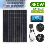 350W Solar Panel 12V 350 Watt & 20A Regulator Mono Caravan Camping Power Charge