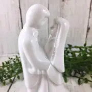 Vintage Wedding Cake Topper Bride Groom 1970s White Porcelain Couple Anniversary