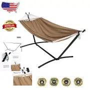 2-Person Adjustable Hammock with Heavy Duty Steel Stand - 550 lbs Capacity