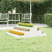 Raised Garden Bed, Elevated Planter Box Plant Container White 80x80x27 cm Solid Wood Pine