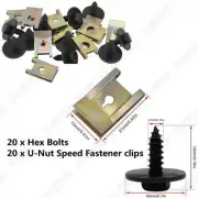 Hex Bolt U-Nut Speed Fastener Clips Fasten The Undertray For BMW E36 E85 E86 E89
