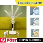 LED Dimmable Desk Lamp Bedside Study Reading Touch Light USB Rechargeable Lamp