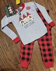 NWT! 2 Pc Baby Girl/Boy Sz 18mo Jaclyn Intimates Gnome Pajama Set Snug Fitting