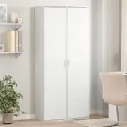 Highboard White 80x35x180 cm Engineered Wood