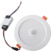 NDNCZDHC Downlight Sensor Ceiling Light, 12W AC85-265V LED Ceiling Light Downlight Human Body Sensor Recessed Lamp for Home Indoor(White)