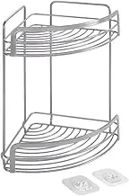 Metaltex Origin LUXY Bathroom Corner Shelving Unit 2-Tier No Drilling Self-Adhesive