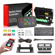 8 Gang Switch Panel RGB Wireless Bluetooth LED Light Bar Electronic Relay System (for: Subaru)
