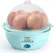 Retro Electric Large Hard-Boiled Egg Cooker, 7 Capacity, Poached, Scrambled, Ome