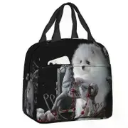 a2262 Cute Pomeranian Dog Pet Print Insulated Lunch Bags Spitz Puppy Resuable Lunch Tote for School Office Food Box sz771