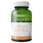 Naturopathica Vegan Iron Supplement with Vitamin C & Broccoli - 30 Capsules