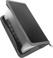 OHPHCALL Plastic Accordion Folder for Receipts Cards A6 Mini Organizer with Zipper Portable File Storage for Documents Office File Holder
