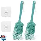 2Pack Back Scrubber for Shower Loofah with Long Handle, Shower Brush for Body